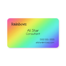 Gradiente de arcoiris brillante tarjetas de negoci