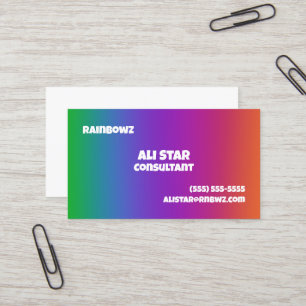 Gradiente de arcoiris intenso para tarjetas de vis