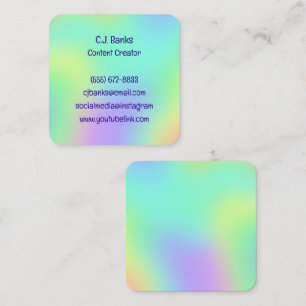 Gradiente de arcoiris para tarjetas de visita cuad