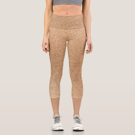Gradiente de cobre Purpurinas Capri Leggings