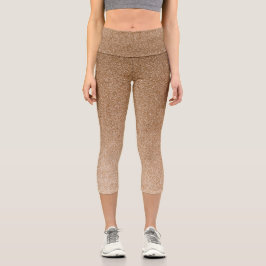 Gradiente de cobre Purpurinas Capri Leggings