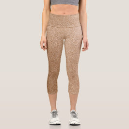 Gradiente de cobre Purpurinas Capri Leggings