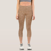 Gradiente de cobre Purpurinas Capri Leggings