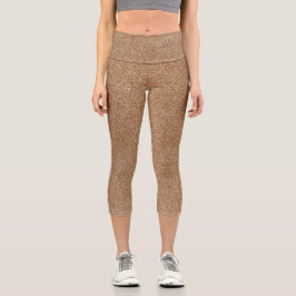 Gradiente de cobre Purpurinas Capri Leggings