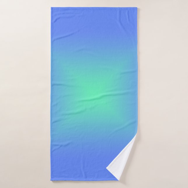 Gradiente de diamante azul a verde aguamarina (Toalla de baño)