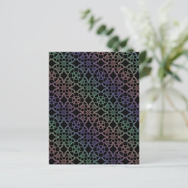 Gradiente de Mandala 4,5" x 5,6" Hoja de papel pla (Anverso de pie)