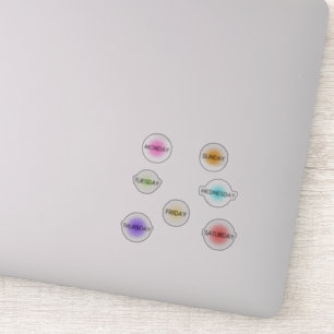 Gradiente de Pegatina del planificador de días de