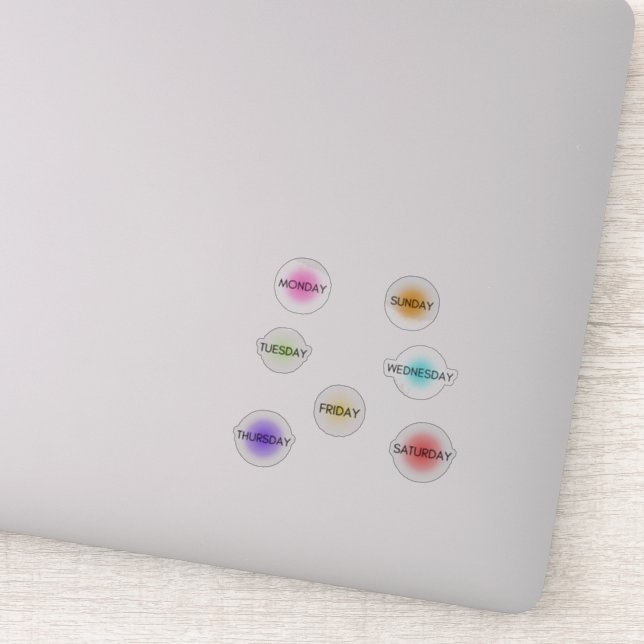 Gradiente de Pegatina del planificador de días de  (Detalle)