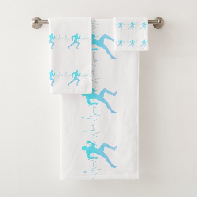 Gradiente de silueta de ejecución masculina y azul (In situ)