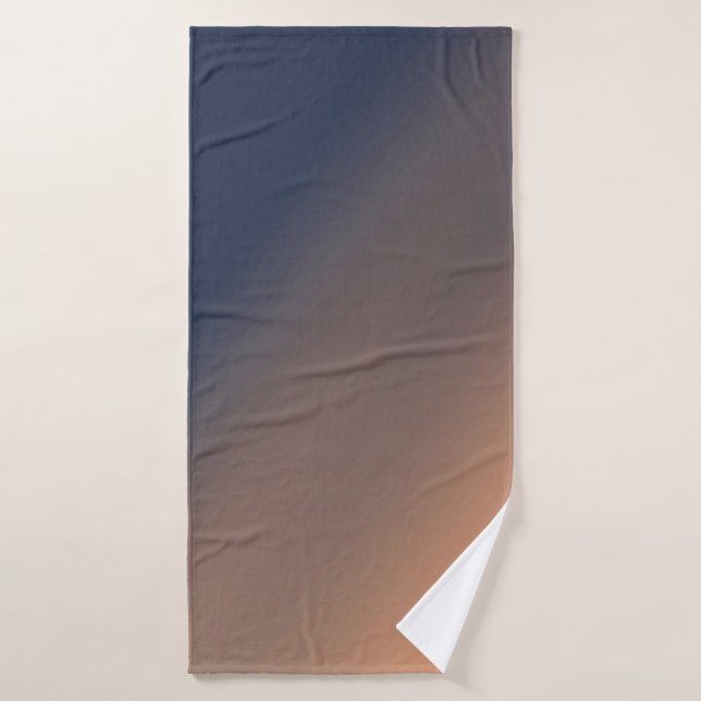 Gradiente gris-azul y beige. (Toalla de baño)