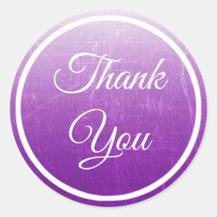 Gradiente morado y pegatinas de agradecimiento en