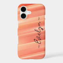 Gradiente naranja líneas dinámicas Nombre Elegante