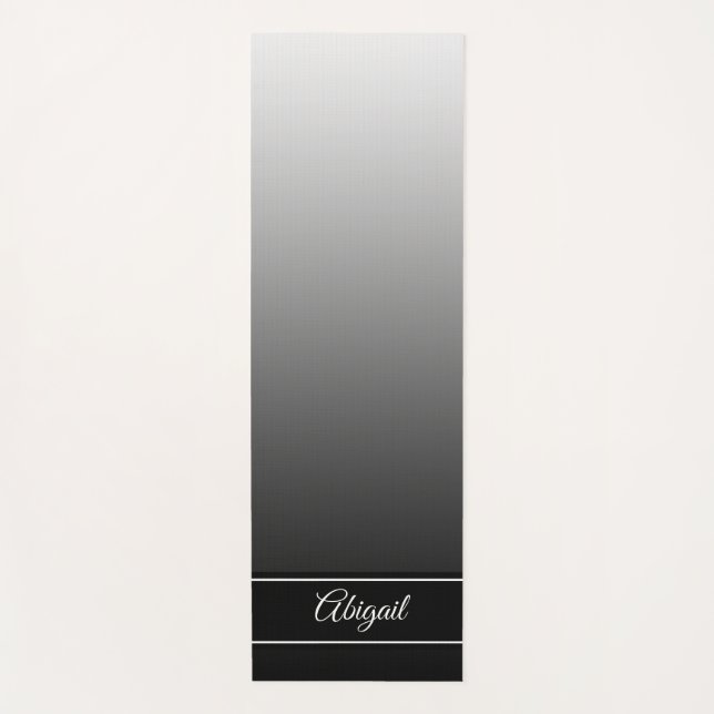 Gradiente negro personalizado Mandala Zen Yoga Mat (Anverso)