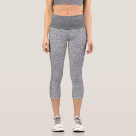 Gradiente plateado Purpurinas Capri Leggings