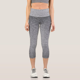 Gradiente plateado Purpurinas Capri Leggings