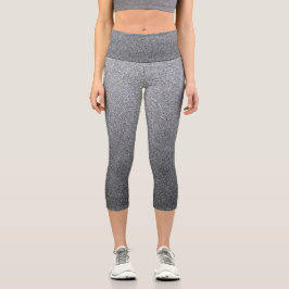 Gradiente plateado Purpurinas Capri Leggings