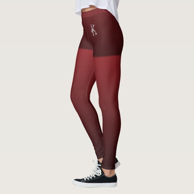 Gradiente rojo oscuro, pantalones cortos falsos, m (Izquierda)