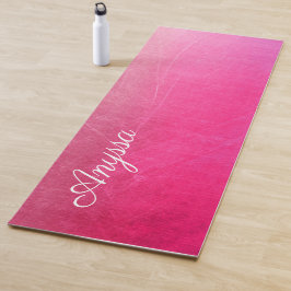 Gradiente Rosa Personalizado Nombre Yoga Mat