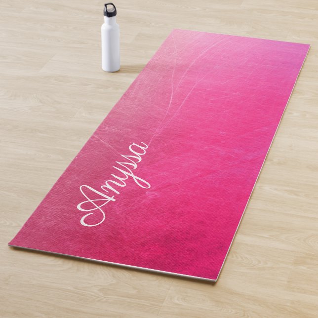 Gradiente Rosa Personalizado Nombre Yoga Mat (In situ)