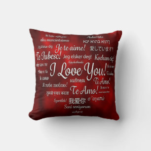 Grado A Cojín decorativo Algodón/Te Amo
