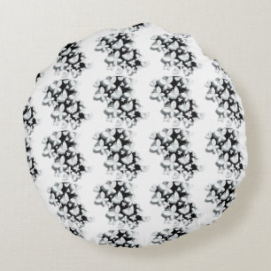 Grado de almohada redonda A algodón "Mariposas"