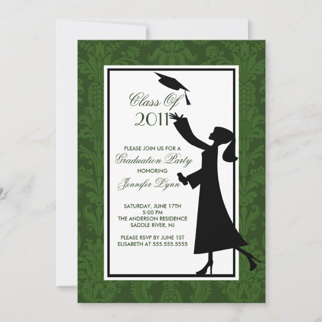 Grado de invitación a la graduación de Damasco ver (Anverso)