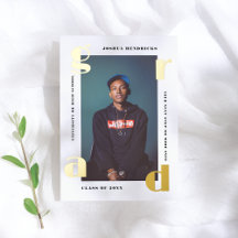 Grado de oro | Invitación fotográfica a presión de