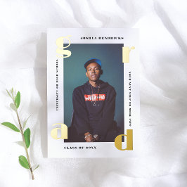 Grado de oro | Invitación fotográfica a presión de