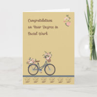Grado de tarjeta de felicitación en trabajo social
