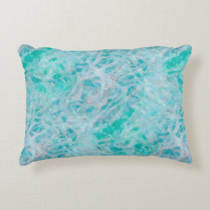 Grado del verde azul una almohada 16" del acento