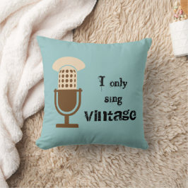 Grado del vintage una almohada 16x16 del algodón