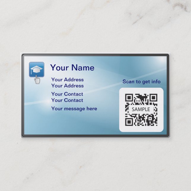 Grado en línea de la plantilla de la tarjeta de (Anverso)