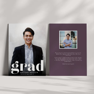 Grado moderno   Invitación de graduación de fotos