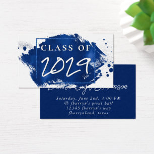 Grado pintado Invitación Blue Splatter