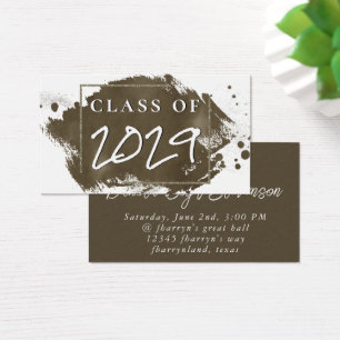 Grado pintado Invitación de graduación de oro de