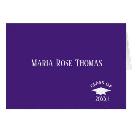 Grado púrpura Nota de agradecimiento (4,25" x 5,5"