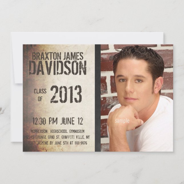 Grados de Foto con Estilo de Grafiti Grunge Aspero (Anverso)