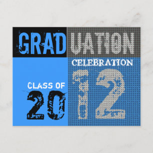 Graduación 2012 Fiesta invitación azul gráfico