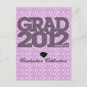 Graduación 2012 Patrón de postales de invitación R
