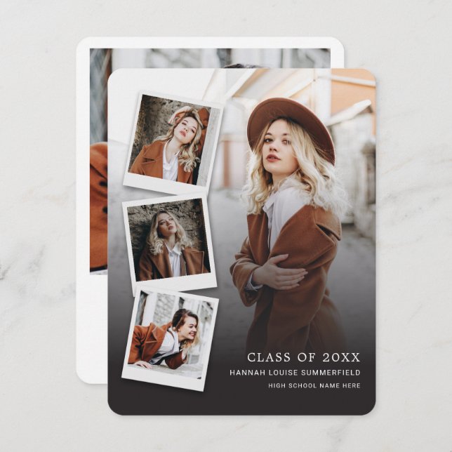 Graduación 2025 4 Fotos Grad Invitación (Anverso / Reverso)