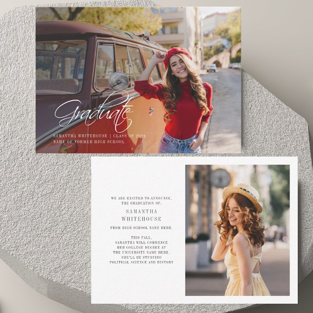 Graduación 2025 Foto Grad Invitación (Graduation 2025 Photo Grad Announcement)