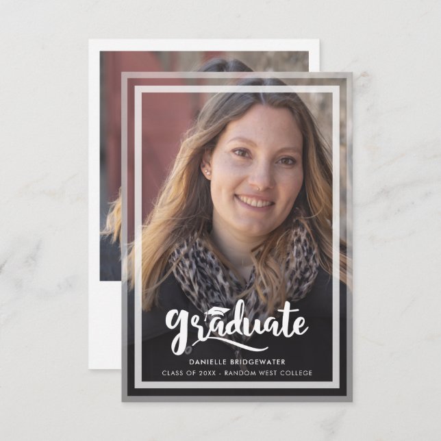 Graduación 2025 Fotos Invitación de guiones (Anverso / Reverso)