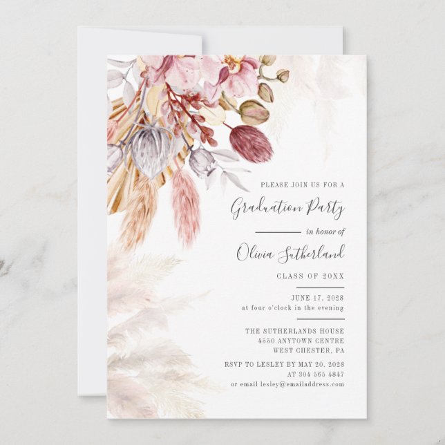 Graduación 2025 Invitación a una fiesta de posgrad (Anverso)