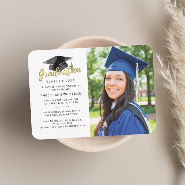 Graduación 2025 Invitación a una fiesta fotográfic (Graduation 2025 Photo Party Invitation)