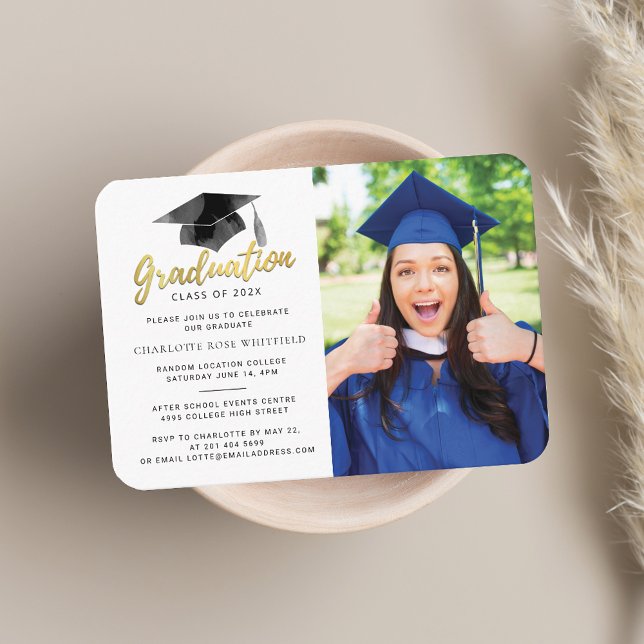 Graduación 2025 Invitación de foto de una mini fie (Graduation 2025 Photo Mini Party Invitation)