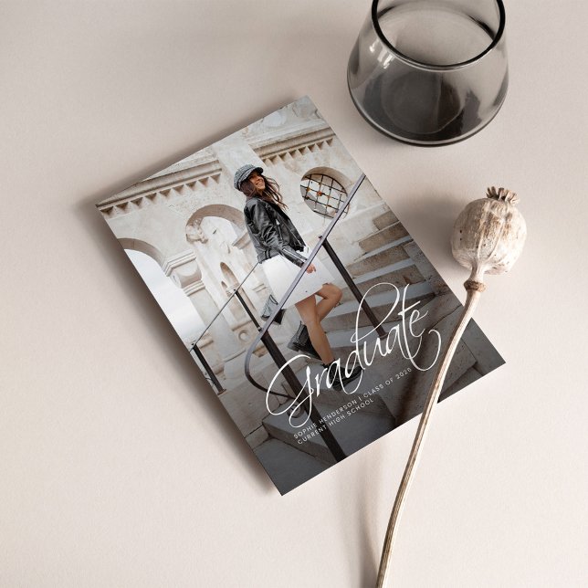 Graduación 2025 Invitación de fotografía manuscrit (Subido por el creador)