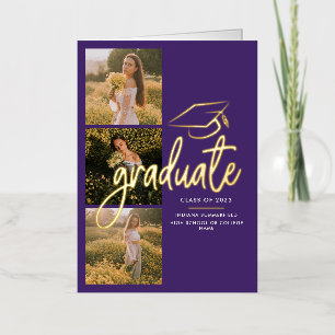 Graduación 2025 Invitación de Relieve metalizado d