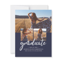 Graduación 2025 Invitación moderna de Collage de f