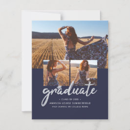 Graduación 2025 Invitación moderna de Collage de f