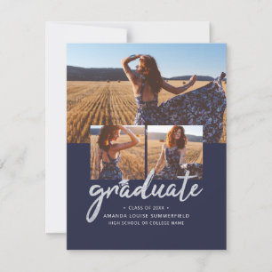 Graduación 2025 Invitación moderna de Collage de f